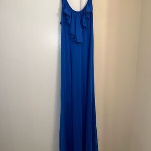 VENUS Royal Blue Maxi Dress with Ruffle